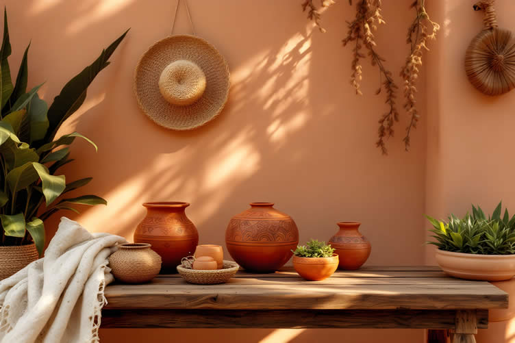 warm earth-tone palettes